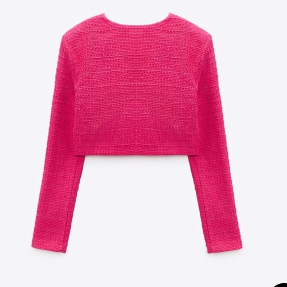 ZARA Structured Cropped Blazer - Picture 6 of 8